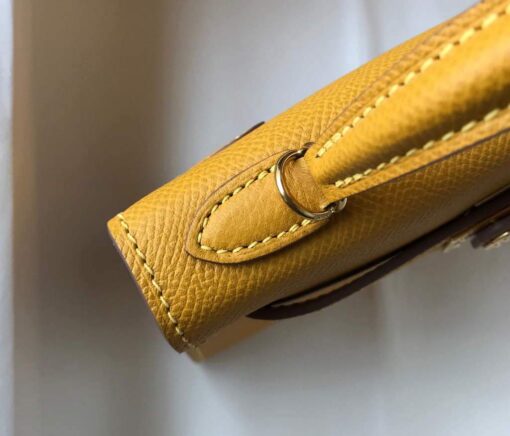 Replica Hermes Kelly Bag Hermes 19CM Epsom Shoulder Mini Bag Yellow 20463 6