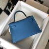 Replica Hermes Kelly Bag Hermes 19CM Epsom Shoulder Mini Bag Black Silver buckle 20456 10