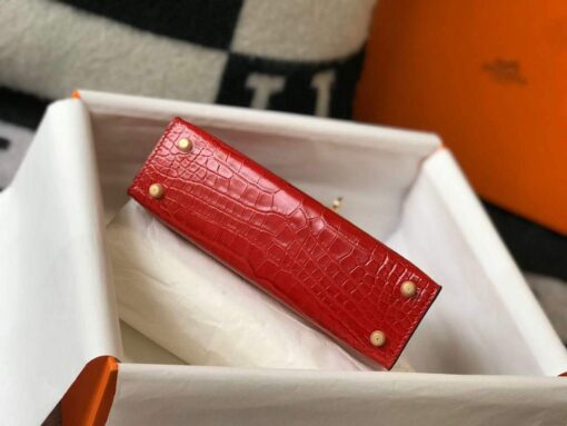 Replica Hermes Kelly Bag Designer Hermes 19CM Shoulder Mini Bag Red 20454 7