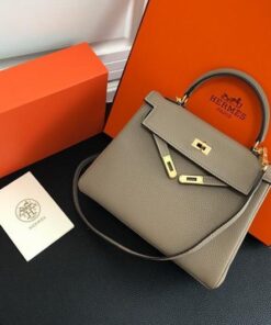 Replica Hermes Kelly Danse 20315 Designer Tote Shoulder Strap Bag Apricot 2