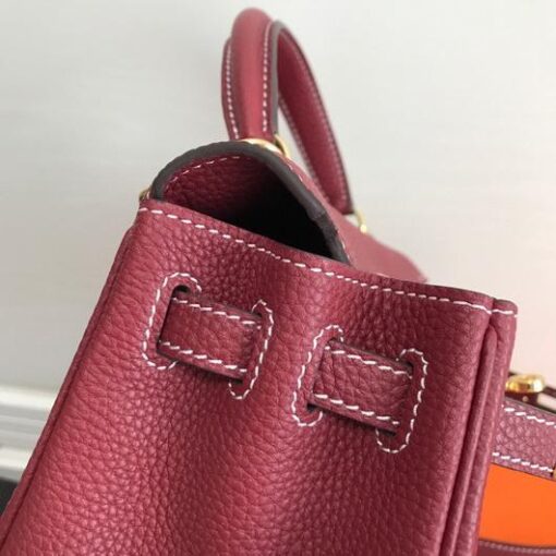 Replica Hermes Kelly Danse 20314 Designer Tote Shoulder Strap Bag Wine Red 4