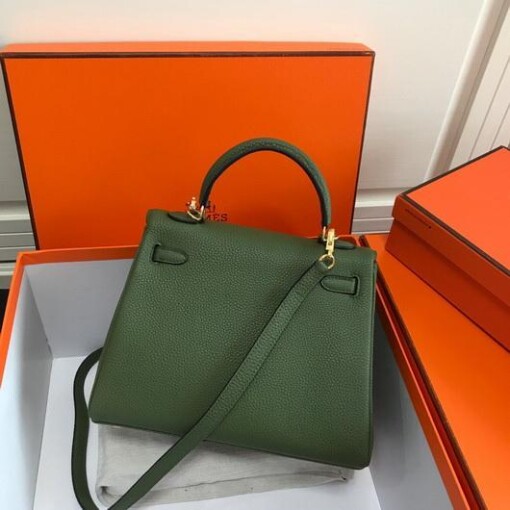 Replica Hermes Kelly Danse 20311 Designer Tote Shoulder Strap Bag Green