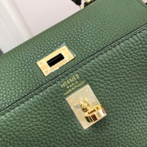 Replica Hermes Kelly Danse 20311 Designer Tote Shoulder Strap Bag Green 3