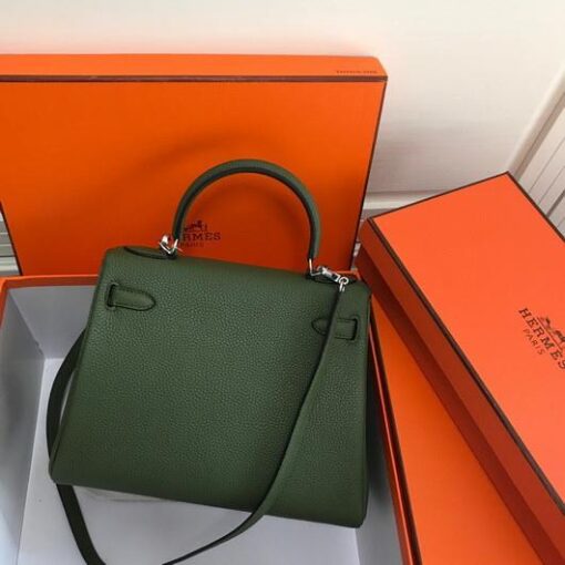 Replica Hermes Kelly Danse 20311 Designer Tote Shoulder Strap Bag Green 7