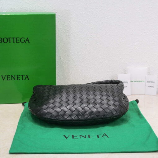 Replica Bottega Veneta BV 690225 Teen Jodie intrecciato leather shoulder bag Black 3