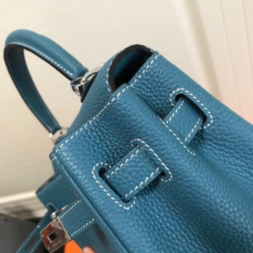 Replica Hermes Kelly Danse 20310 Designer Tote Shoulder Strap Bag Blue 10