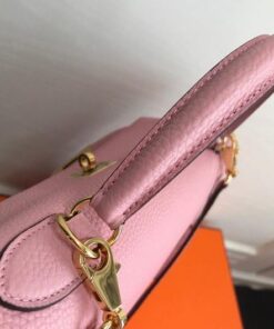 Replica Hermes Kelly Danse 20306 Designer Tote Shoulder Strap Bag Pink 2