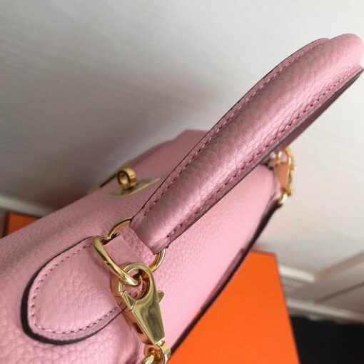 Replica Hermes Kelly Danse 20306 Designer Tote Shoulder Strap Bag Pink 2