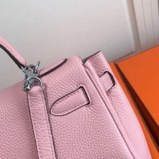 Replica Hermes Kelly Danse 20306 Designer Tote Shoulder Strap Bag Pink 10