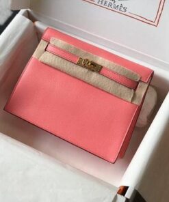 Replica Hermes Kelly Danse 22cm Leather Bag 20359 Pink