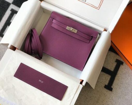 Replica Hermes Kelly Danse 22cm Leather Bag 20358 Purple 2