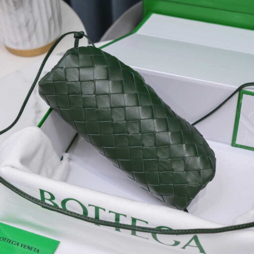 Replica BV 585852 Bottega Veneta Mini Pouch intrecciato leather clutch with strap Dark Green 3