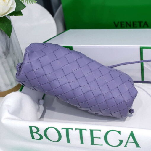 Replica BV 585852 Bottega Veneta Mini Pouch Mini intrecciato leather clutch with strap Purple 5