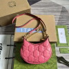 Replica Gucci 739709 GG Matelassé Small Shoulder Bag Rose pink 10