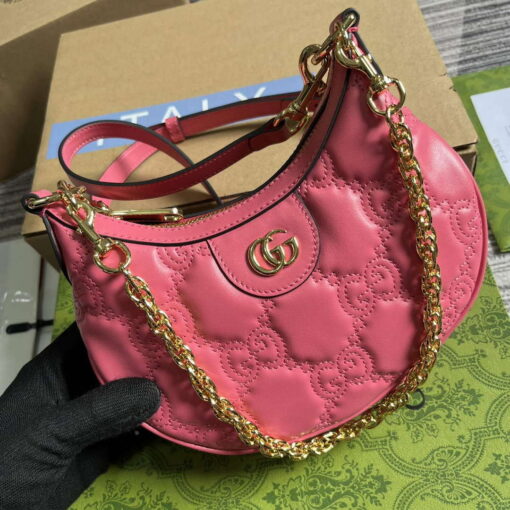 Replica Gucci 739736 GG Matelassé Mini Bag Rose pink 3