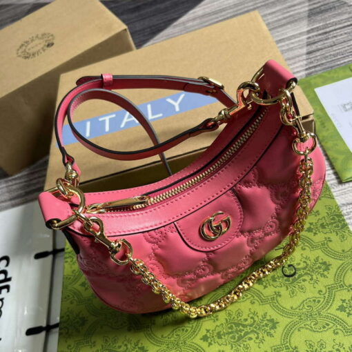 Replica Gucci 739736 GG Matelassé Mini Bag Rose pink 7