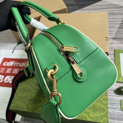 Replica Gucci 727558 Adidas X Gucci Medium Duffle Bag Green 2