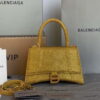 Replica Balenciaga 59283328 Hourglass Top Handle in Blue Suede Calfskin with Rhinestones 10