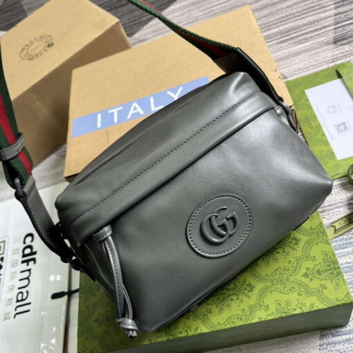 Replica Gucci 725696 Shoulder bag with tonal Double G Gray 3