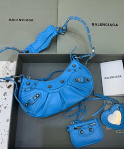 Replica Balenciaga 700940210 Neo Cagole XS Handbag in lambskin Blue