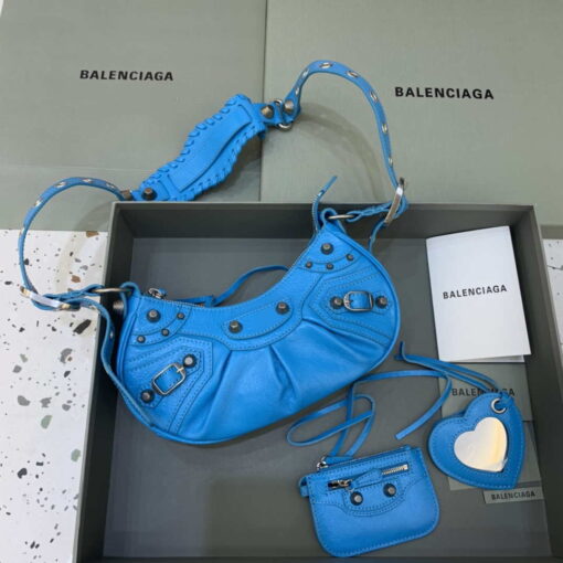 Replica Balenciaga 700940210 Neo Cagole XS Handbag in lambskin Blue