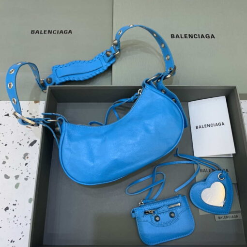 Replica Balenciaga 700940210 Neo Cagole XS Handbag in lambskin Blue 2