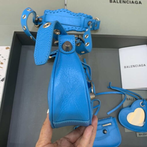 Replica Balenciaga 700940210 Neo Cagole XS Handbag in lambskin Blue 3