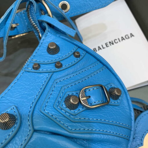 Replica Balenciaga 700940210 Neo Cagole XS Handbag in lambskin Blue 5