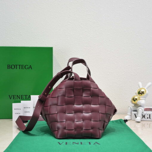 Replica Bottega Veneta BV 7466 Bowling bag Wine Red 3