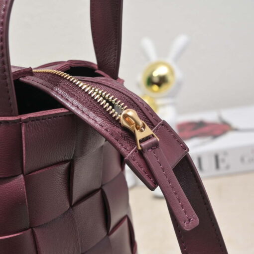 Replica Bottega Veneta BV 7466 Bowling bag Wine Red 6