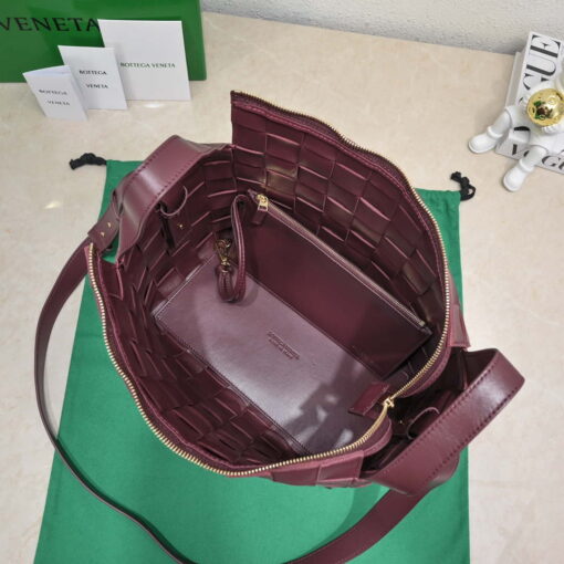 Replica Bottega Veneta BV 7466 Bowling bag Wine Red 8