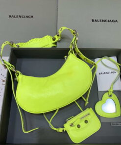 Replica Balenciaga 700940210 Neo Cagole XS Handbag in Lemon Yellow lambskin 2