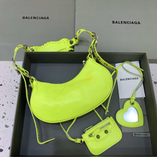 Replica Balenciaga 700940210 Neo Cagole XS Handbag in Lemon Yellow lambskin 2