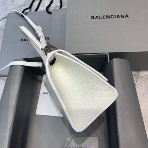 Replica Balenciaga 593546 Hourglass Small Top Handle Bag White 3