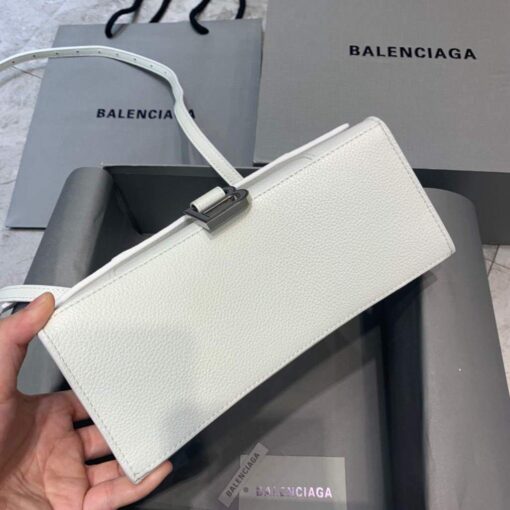 Replica Balenciaga 593546 Hourglass Small Top Handle Bag White 4