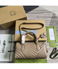 Replica Gucci 746319 GG Marmont Small Top Handle Bag Milk tea