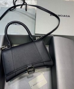 Replica Balenciaga 593546 Hourglass Small Top Handle Bag Black