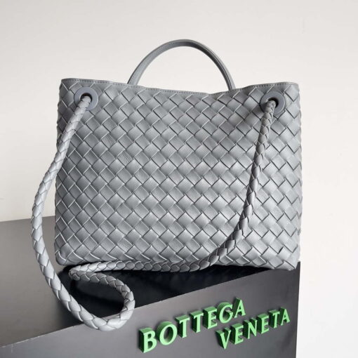 Replica Bottega Veneta BV 743572 Medium Andiamo Light Gray 2