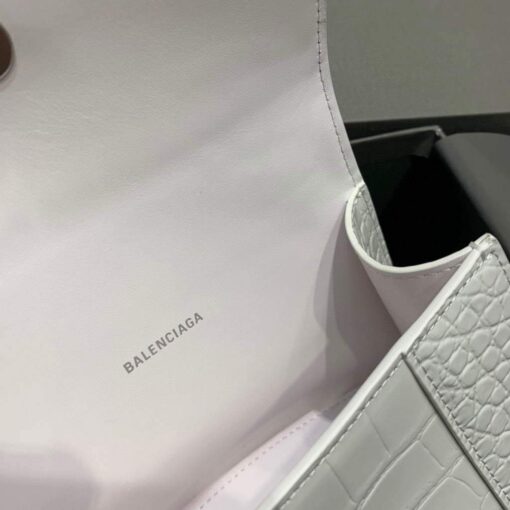 Replica Balenciaga 592833 Hourglass XS Top Handle Bag White 8