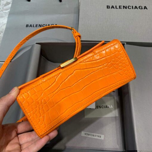 Replica Balenciaga 592833 Hourglass XS Top Handle Bag Orange 4