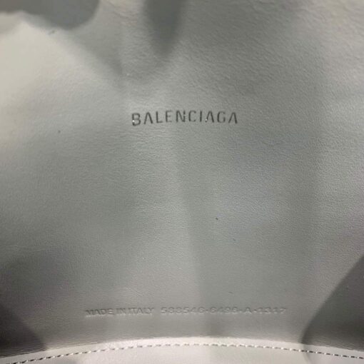 Replica Balenciaga 592833 Hourglass XS Top Handle Bag Navy Gray Silver 8