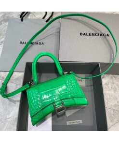 Replica Balenciaga 592833 Hourglass XS Top Handle Bag Green