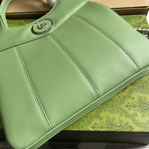 Replica Gucci 745918 Petite GG Small Tote Bag Light green 5