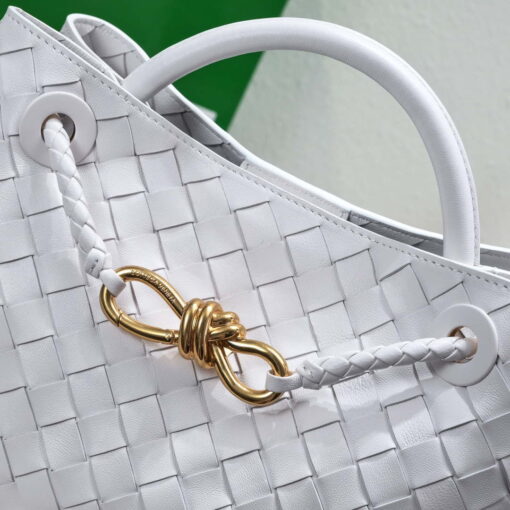 Replica Bottega Veneta BV 743568 Small Andiamo White 5