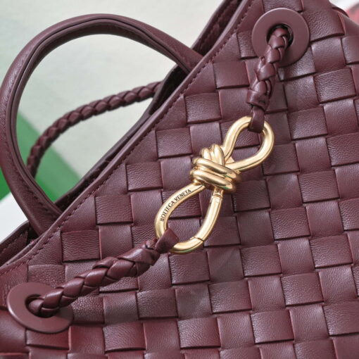 Replica Bottega Veneta BV 743568 Small Andiamo Wine Red 5