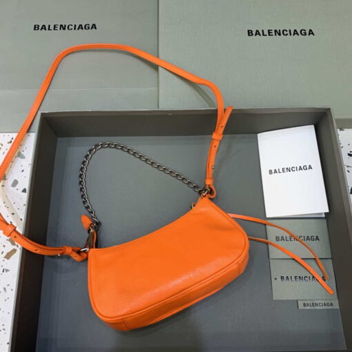 Replica Balenciaga 6940271VG9 Le Cagole Mini Multipouch in Orange Arena lambskin 2