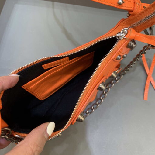 Replica Balenciaga 6940271VG9 Le Cagole Mini Multipouch in Orange Arena lambskin 6