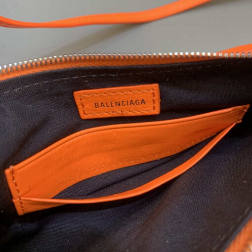 Replica Balenciaga 6940271VG9 Le Cagole Mini Multipouch in Orange Arena lambskin 8