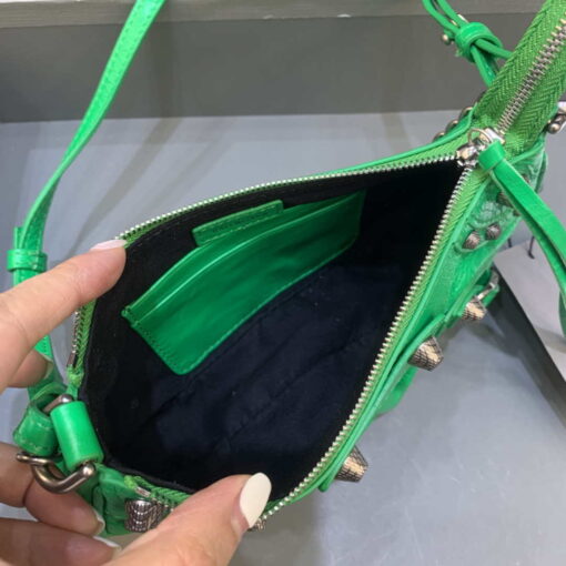 Replica Balenciaga 6940271VG9 Le Cagole Mini Multipouch in Green Arena lambskin 6