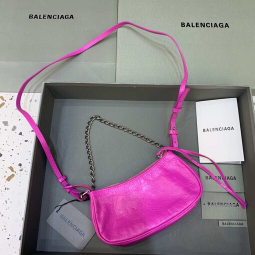 Replica Balenciaga 6940271VG9 Le Cagole Mini Multipouch in Sky Pink Arena lambskin 2